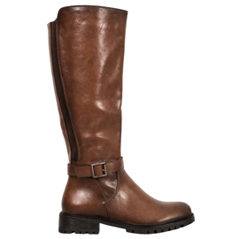 Filippo Botas marrons com elástico marrom