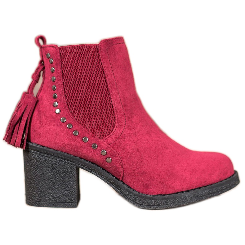 Small Swan Botas chelsea com franjas vermelho Small Swan Botas chelsea com franjas vermelho
