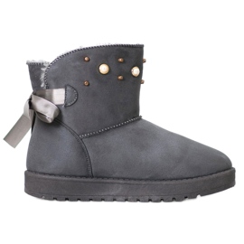 SHELOVET Mukluki com miçangas cinza SHELOVET Mukluki com miçangas cinza
