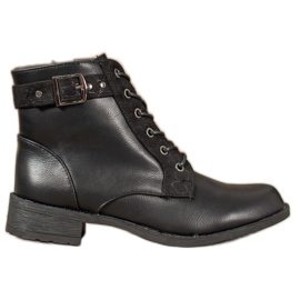 Small Swan Botas clássicas de amarrar preto