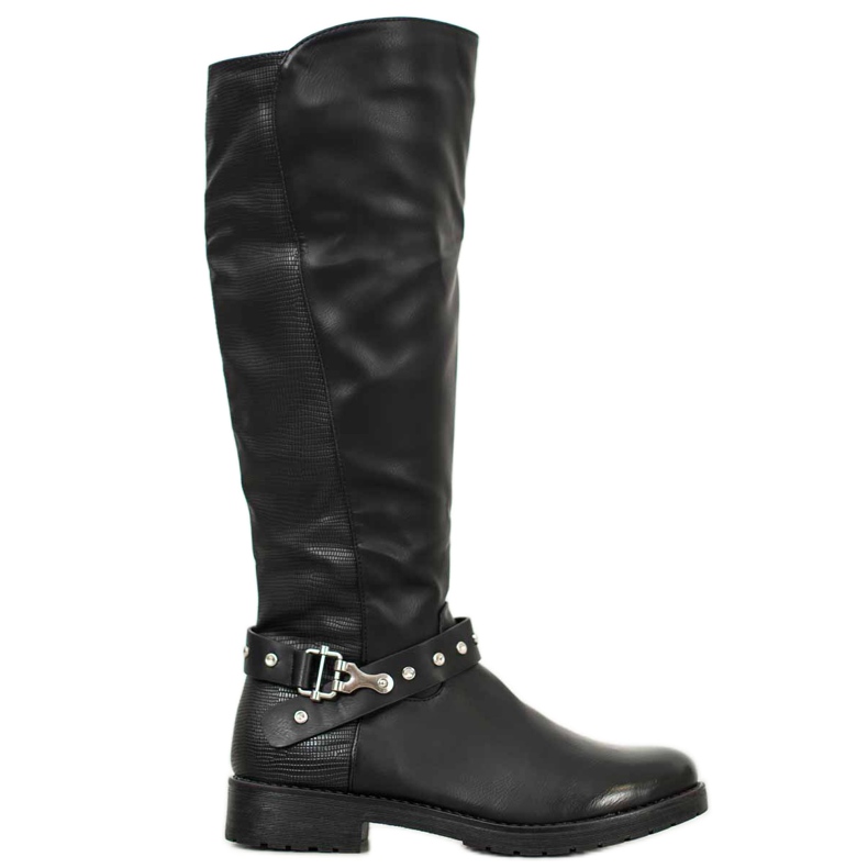 Bella Paris Botas de equitação pretas preto