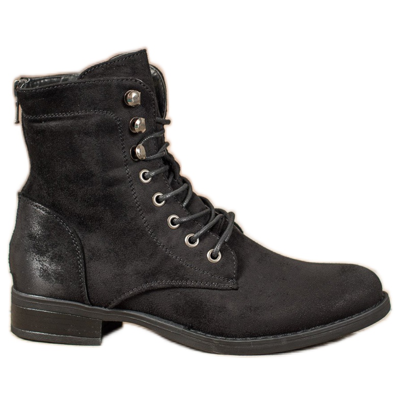 Goodin Armadilhas de camurça elegantes preto