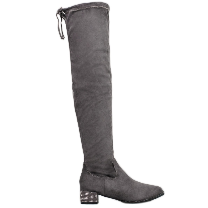 Seastar Botas acima do joelho com cristais cinza