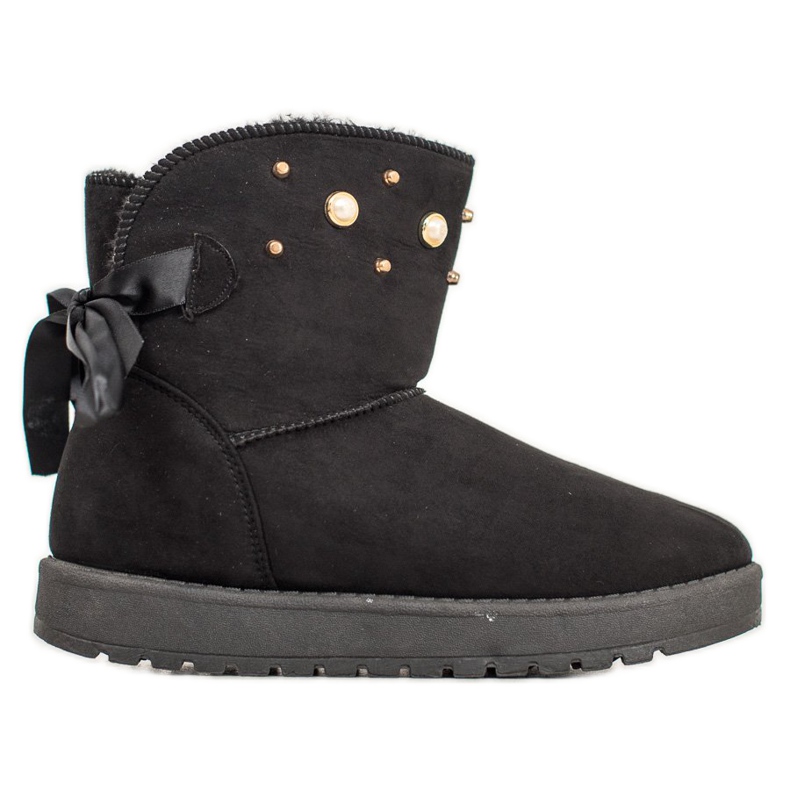 SHELOVET Mukluki com miçangas preto