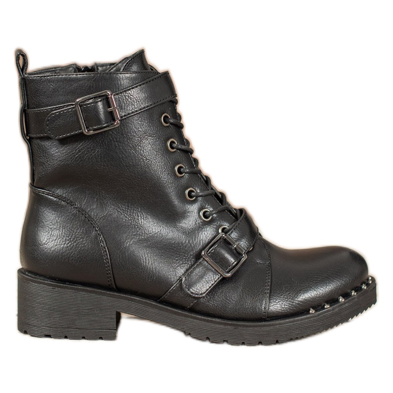 Cm Paris Botas de amarrar com fivela preto