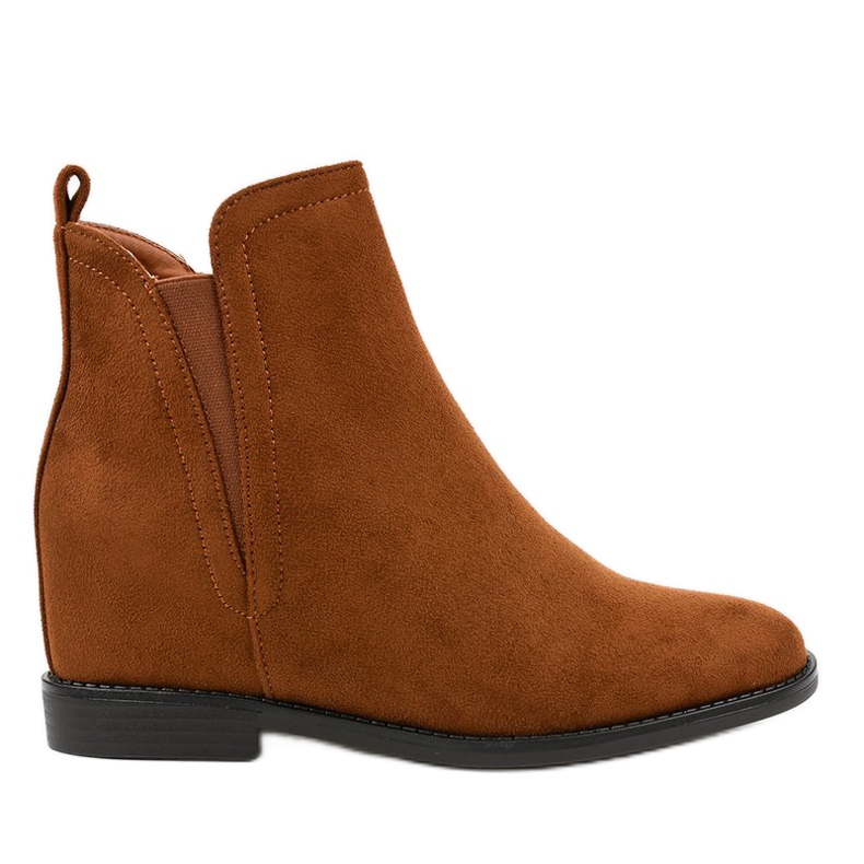 Botas marrons Chelsea com cunha BM279 castanho
