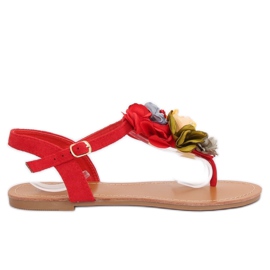 Chinelos com flores vermelhas L518 Red II Genre vermelho