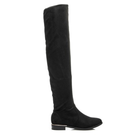Super Me Botas de montaria acima do joelho preto Super Me Botas de montaria acima do joelho preto