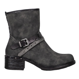 SHELOVET Botas altas com fivela cinza SHELOVET Botas altas com fivela cinza