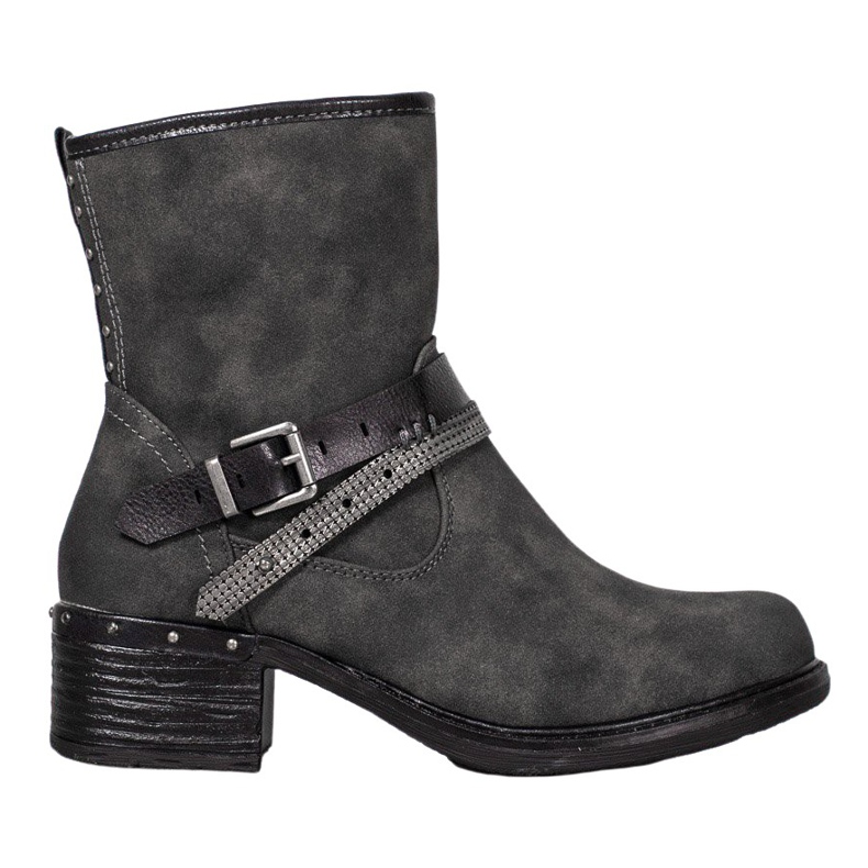 SHELOVET Botas altas com fivela cinza SHELOVET Botas altas com fivela cinza