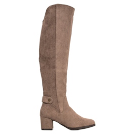 Goodin Botas quentes acima do joelho marrom