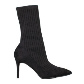 SHELOVET Botas de salto alto preto