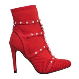 Bestelle Botas com pérolas vermelho