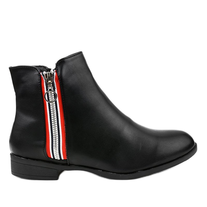 Botas rasas femininas de camurça preta 88-269 preto