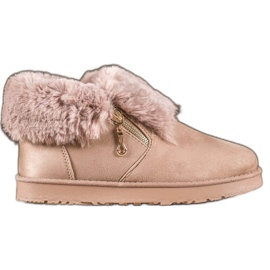 Kylie Low Mukluki com pele marrom