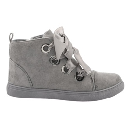 Botas e arcos de camurça TL0147 cinza