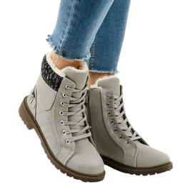 Botas de caminhada com isolamento cinza NR02-4 Botas de caminhada com isolamento cinza NR02-4