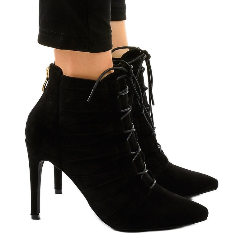 Botas de salto agulha JA79 pretas preto Botas de salto agulha JA79 pretas preto