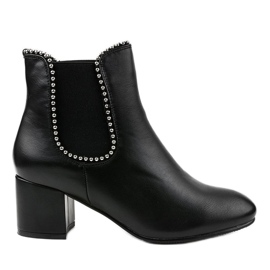Botins pretos com elástico KL-615