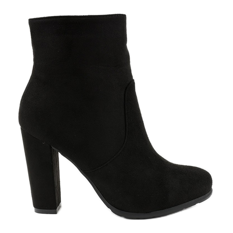 Botas de cano altas pretas no poste F912 preto