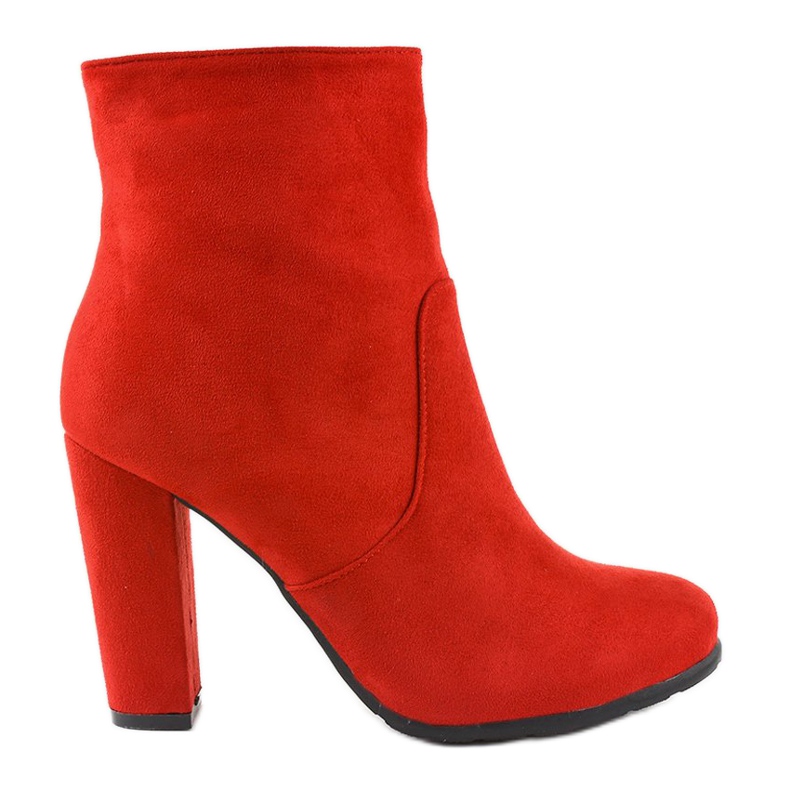 Botas de cano altas vermelhas no poste F912 vermelho