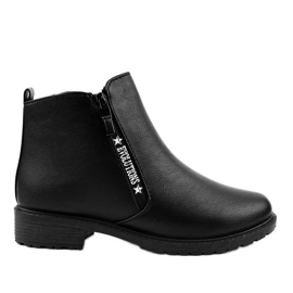 Botas rasas femininas negras XY-526 preto