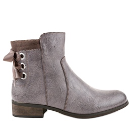 Botas rasas cáqui com pele 1184-PA multicolorido verde