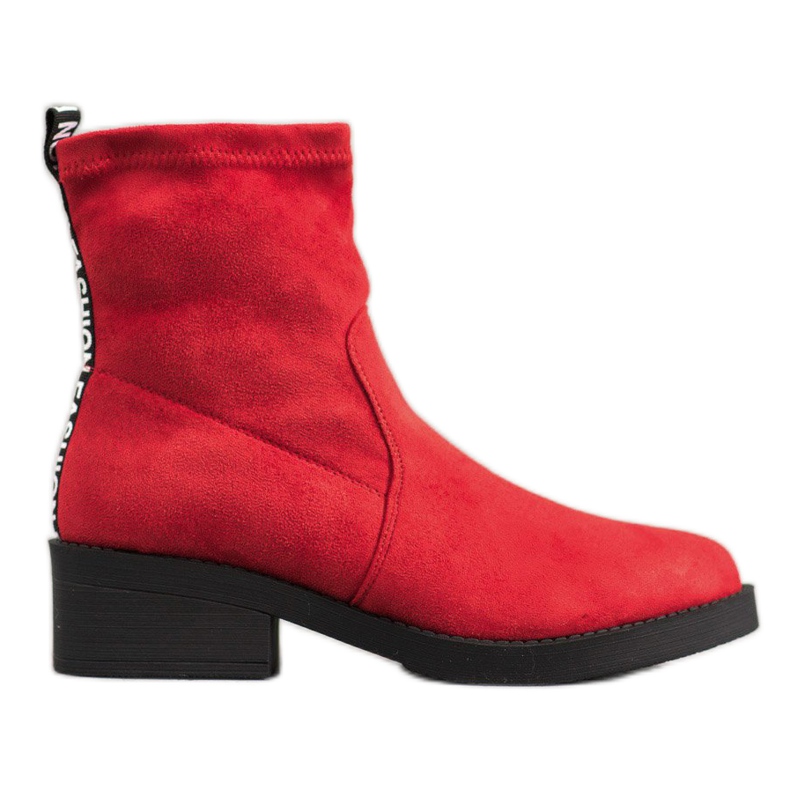 SHELOVET Botas deslizantes da moda vermelho
