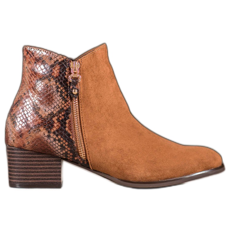 Kylie Botas Camel Snake Print castanho Kylie Botas Camel Snake Print castanho