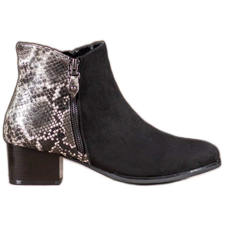 Kylie Botas com estampa de cobra preta preto