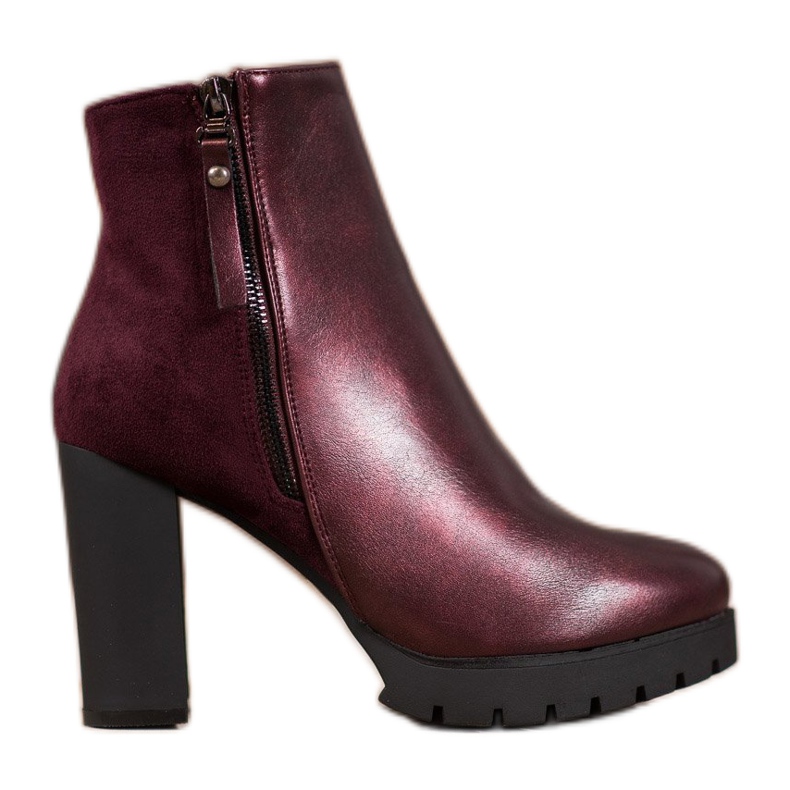 Bestelle Botas cor de vinho na plataforma vermelho