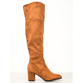 Clowse Botas altas de camurça marrom
