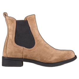 Ideal Shoes Botas Chelsea casuais marrom