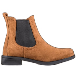 Ideal Shoes Botas Chelsea casuais marrom