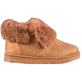 Kylie Low Mukluki com pele marrom