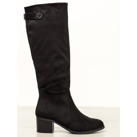 SHELOVET Botas Com Cinto Decorativo preto SHELOVET Botas Com Cinto Decorativo preto