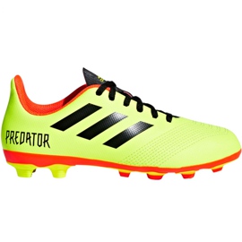 Chuteiras Jr adidas Predator 18.4 FxG Jr DB2321 multicolorido verde