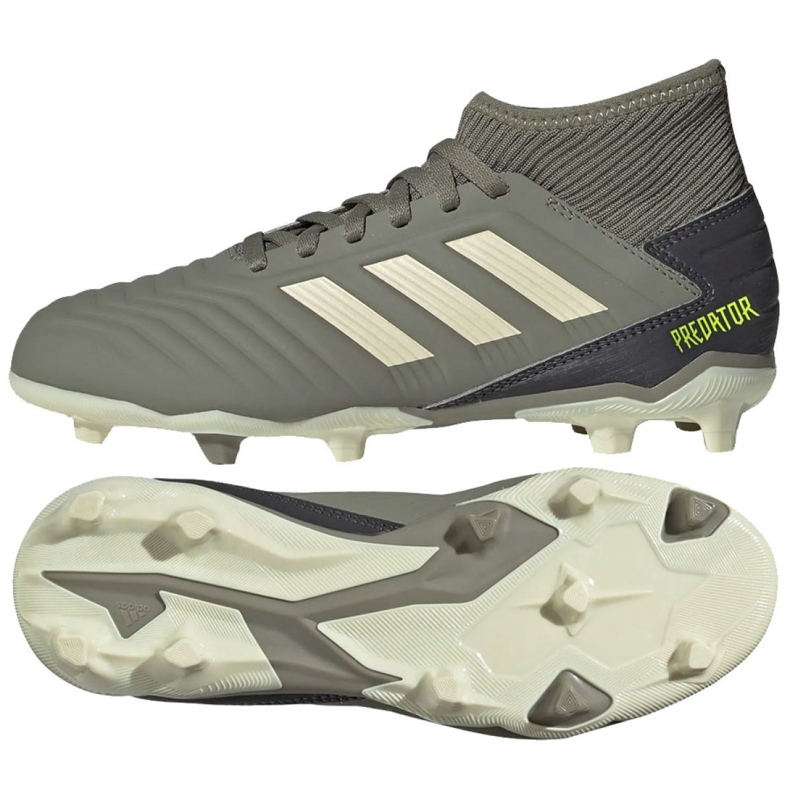 Chuteiras Adidas Predator 19.3 Fg Jr EF8215 cinza Chuteiras Adidas Predator 19.3 Fg Jr EF8215 cinza