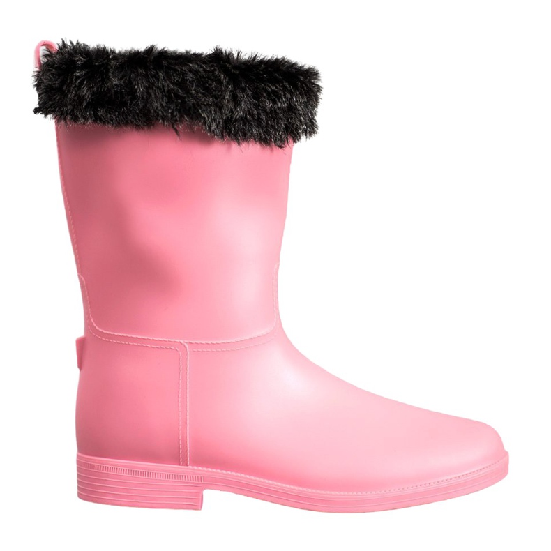 SHELOVET Botas de chuva com pele rosa