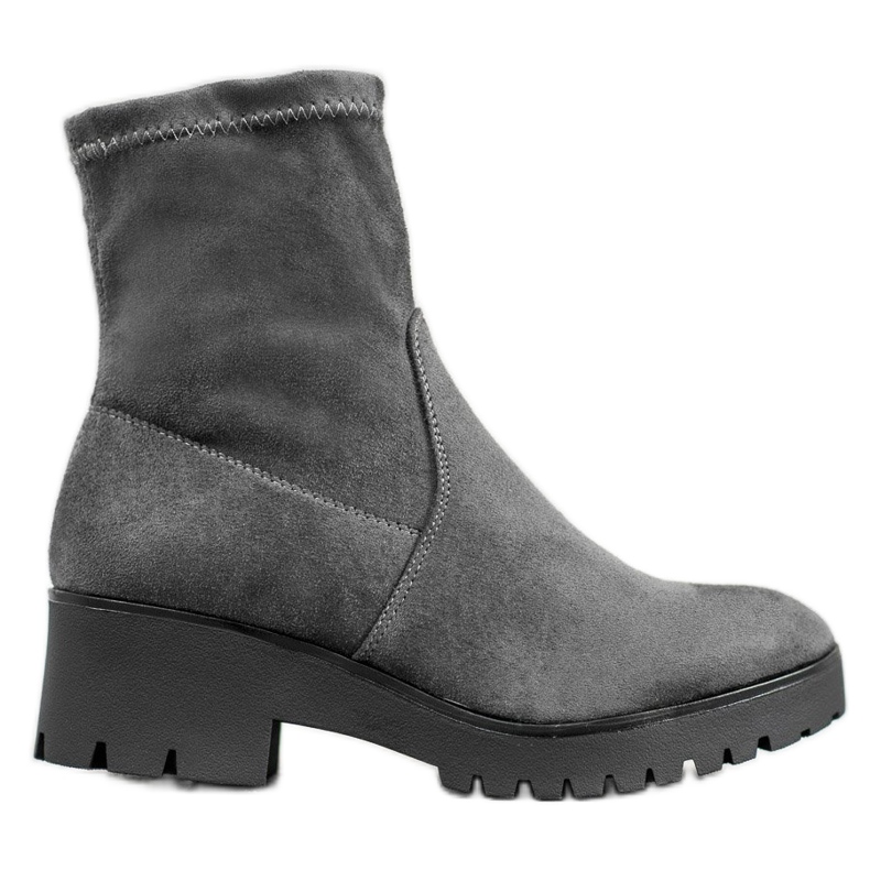 SHELOVET Botas cinza na plataforma