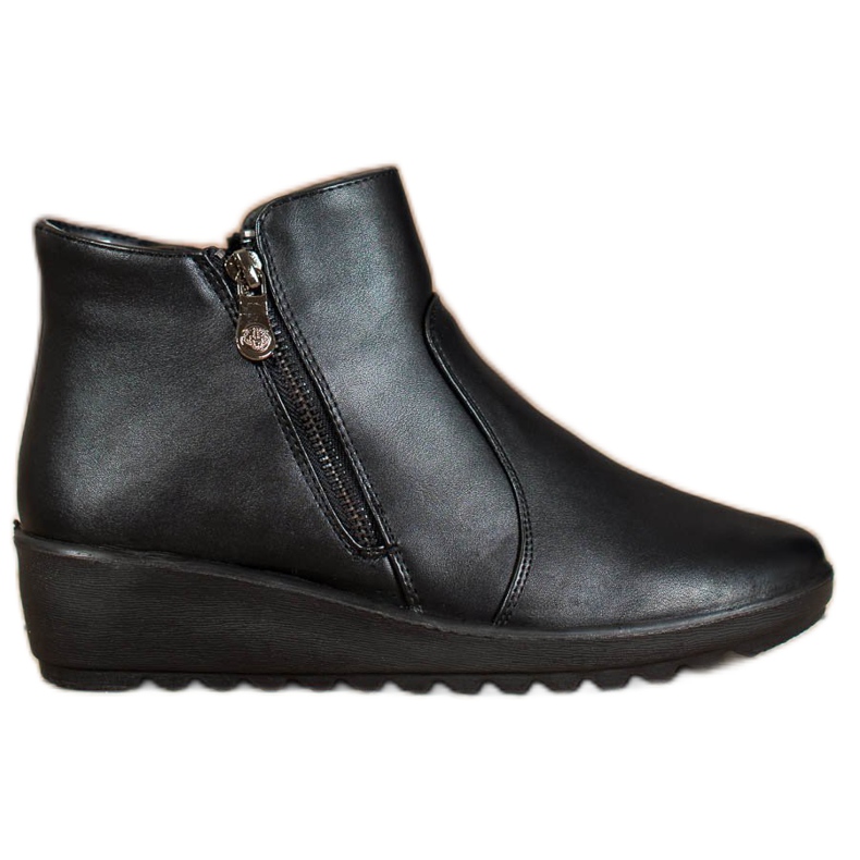 J. Star Botas pretas na plataforma preto