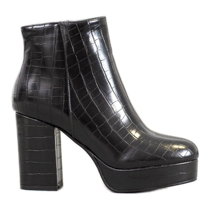 Small Swan Botas na plataforma preto