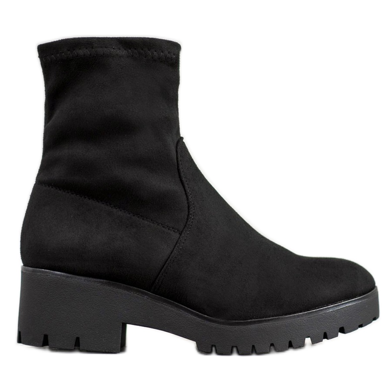 SHELOVET Botas pretas na plataforma preto