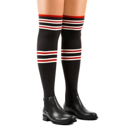 Botas de mosqueteiro cinza meia FD-69