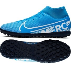 Chuteiras Nike Mercurial Superfly 7 Club M Tf AT7980 414 multicolorido azul