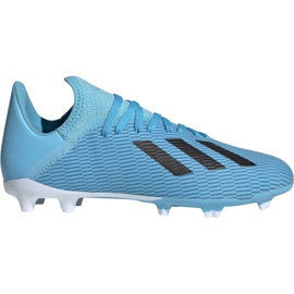 Chuteiras Adidas X 19.3 Fg Jr F35366 multicolorido azul