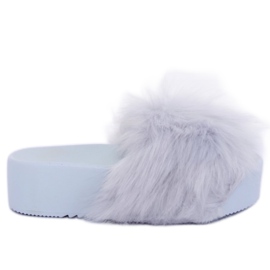 Chinelos cinza com pele CK77P Gray II Quality