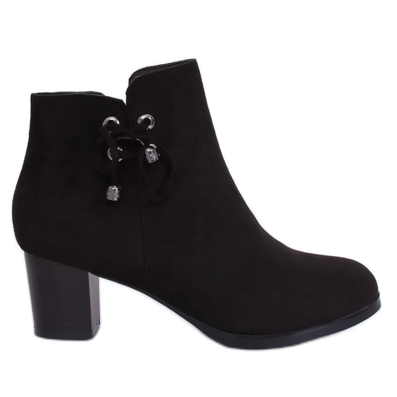 Botas com salto confortável preto CK55 Preto