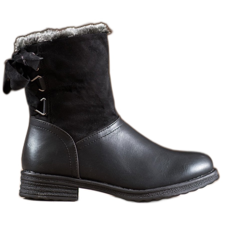 SHELOVET Botas Quentes Com Pele preto