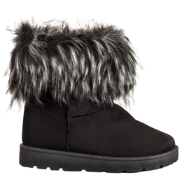 SHELOVET Mukluki Preto Com Pele